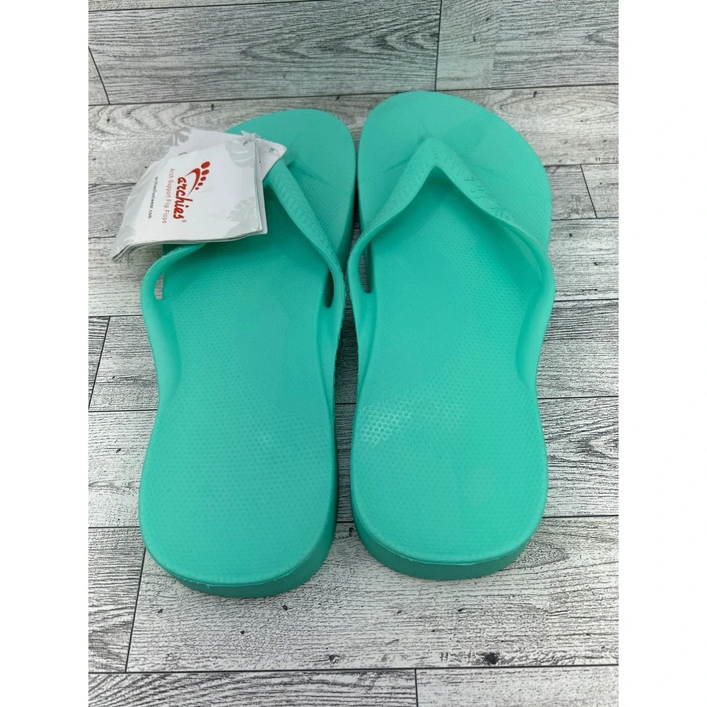 Archies Arch Support Flip Flops Mint Green Men 10 Women 11 Orthotic‎ Sandals NEW